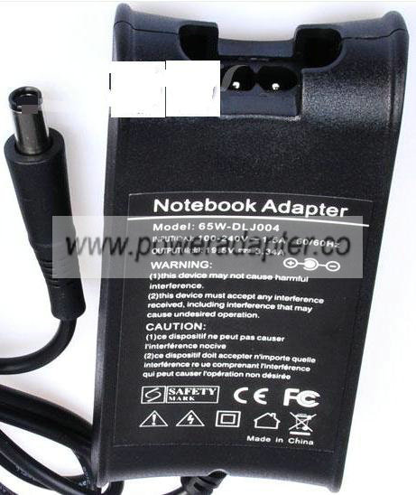 65W-DLJ104 AC ADAPTER 19.5V DC 3.34A DELL LAPTOP POWER SUPPLY
