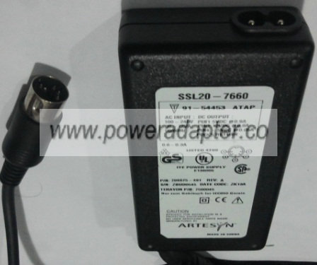 ARTESYN SSL20-7660 AC DC ADAPTER 5V 0.9A 12V 0.8A POWER SUPPLY