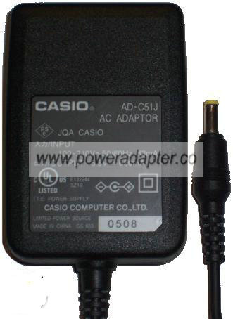 CASIO AD-C51J AC ADAPTER 5.3VDC 650mA POWER SUPPLY
