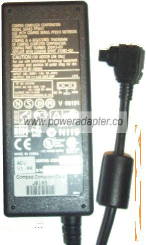 COMPAQ PP2012 AC ADAPTER 15VDC 4.5A 36W POWER SUPPLY FOR SERIES