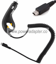 Auto Charger 12VDC to 5V 0.5A Mini USB BB9000 Car Cigarette Ligh