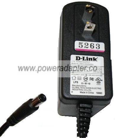 D-LINK AMS3-0502500SU AC ADAPTER 5Vdc 2.5A -( )- 2x5.5mm 120VAC