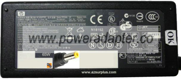 HP PA-1650-32HT AC ADAPTER 18.5V 3.5A PPP009L-E SERIES 65W 60842