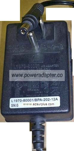 HP BPA-202-12A AC ADAPTER 12V DC 1250mA L1970-80001 Printer Scan