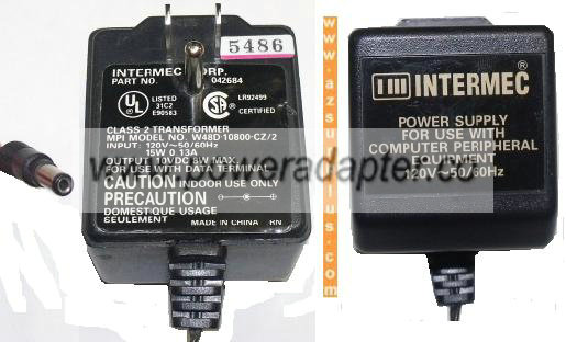 INTERMEC W48D-10800-CZ/2 AC ADAPTER 10VDC 8W POWER SUPPLY - Click Image to Close