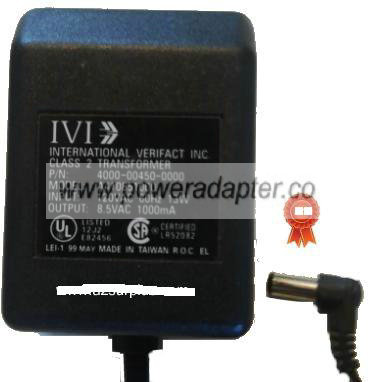 IVI A410851000 AC ADAPTER 8.5VAC 1000mA NEW 2.5 x 5.5 x 12mm