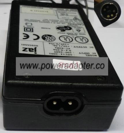 JAZ GPC14-2000 AC ADAPTER 5V 1A 12VDC 0.75A 5Pin Mini Din Dual V