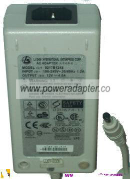 LI SHIN 0217B1248 AC ADAPTER 12VDC 4A -( ) 1.7x4.7mm 100-240vac