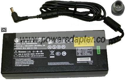 LI SHIN 0405B20220 AC Adapter 20VDC 11A -( ) Used 5x7.4mm Tip i