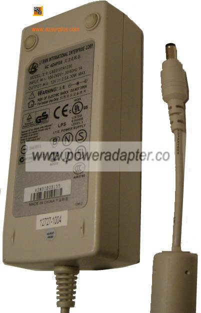 LI SHIN LSE017A1230 AC ADAPTER 12VDC 2.5A 30W Power Supply Ext