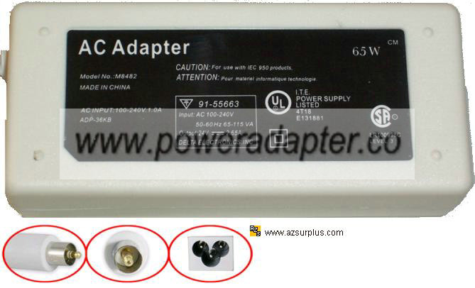 Replacement M8482 AC Adapter 24VDC 2.65A G4 Apple Power Supply