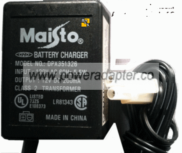 Maisto DPX351326 AC Adapter 12VDC 200mA Used 2Pin Molex 120vac P