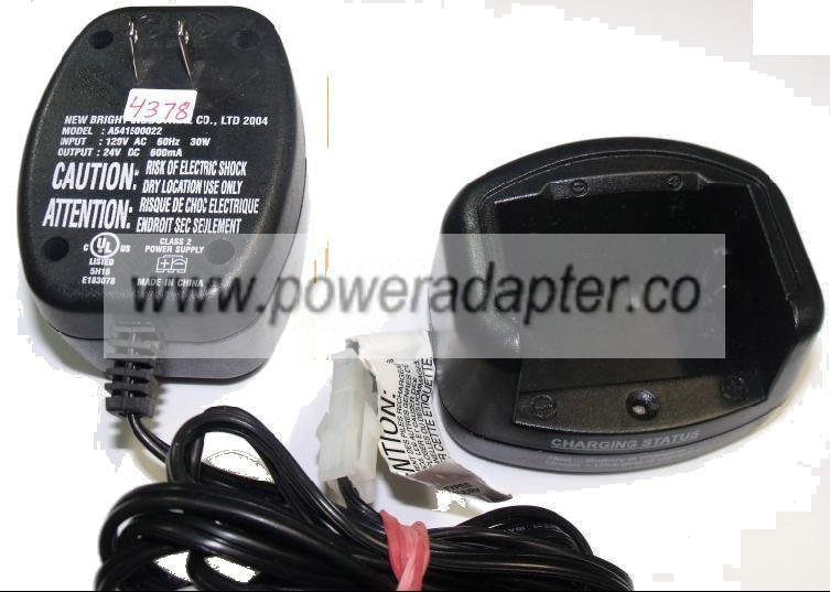 NEW BRIGHT A541500022 AC ADAPTER 24VDC 600mA 30W POWER SUPPLY FO