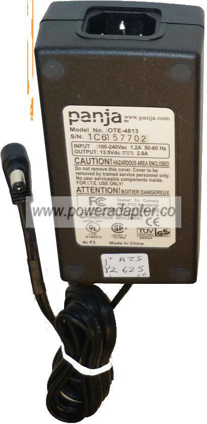 PANJA OTE-4813 AC ADAPTER 13.5VDC 2.8A Power Supply