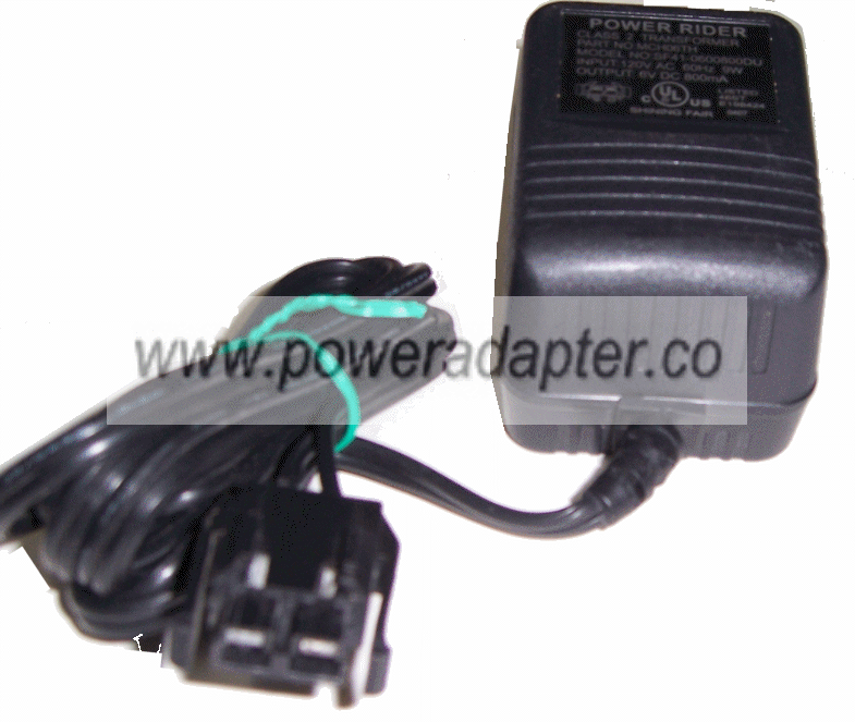 POWER RIDER SF41-0600800DU AC ADAPTER 6VDC 800mA Used 2 Pin Mole