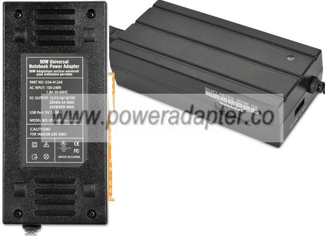 POWERUP G54-41244 Universal Notebook AC ADAPTER 90W 20V 24V 4.5A