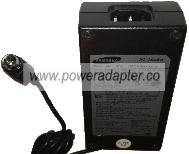 SAMSUNG PSCV500107A AC ADAPTER 24V DC 2A NEW 3-PIN DIN CONNECTO