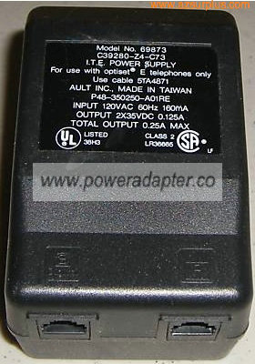 SIEMENS 69873 S1 AC Adapter Optiset ROLM Optiset E Power Supply