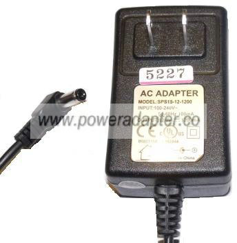 SPS15-12-1200 AC ADAPTER 12V 1200mA DIRECT PLUG IN POWER SUPPLY