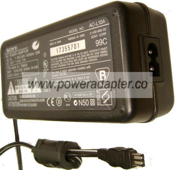 SONY AC-L10A AC DC ADAPTER 8.4V 1.5A Charger POWER SUPPLY CD200