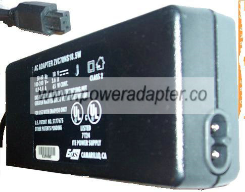 EOS ZVC70NS18.5W AC Adapter 18V 3.6A laptop TI Travelmate 7000 7