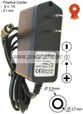 AC DC Switching Adapter 5VDC 1A Generic Power Supply