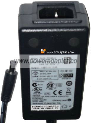 BOTHHAND SA06-20S48-V AC ADAPTER 48VDC 0.4A POWER SUPPLY