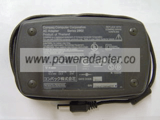 COMPAQ SERIES 2862A AC ADAPTER 16.5VDC 2.6A -( ) 2x5.5mm 100-240