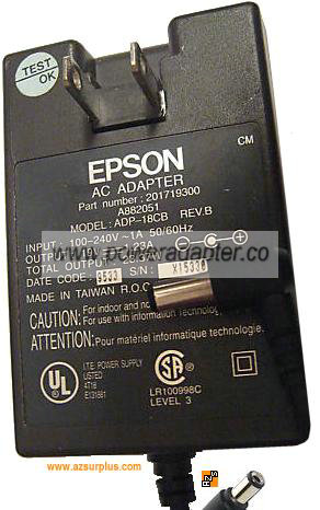 Epson ADP-18CB AC ADAPTER 19VDC 1.23A 201719300 new 100-240VAC