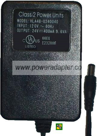 HLA48-U240040 AC DC ADAPTER 24V 400MA POWER SUPPLY