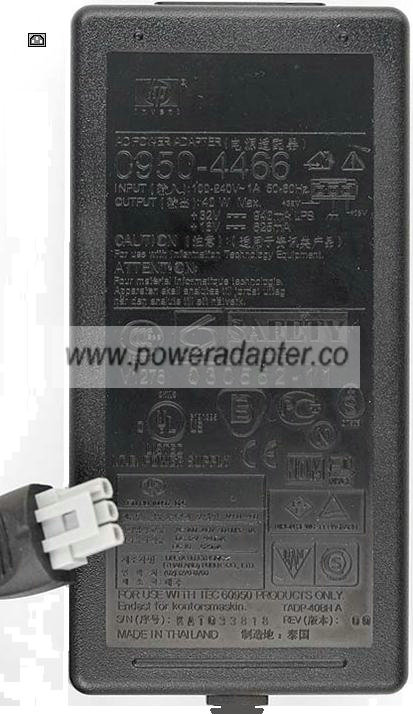 HP 0950-4466 AC ADAPTER 32VDC 940mA 16V 625mA POWER SUPPLY Prin