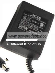 MODE DV-6500 AC ADAPTER 6VDC 500mA ( )- 2x5.5mm POWER SUPPLY 68-