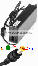 PA-1900-05 REPLACEMENT AC ADAPTER 19VDC 4.74A NEW 1.7x4.7mm -(