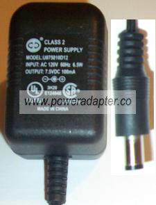 SA U075010D12 AC ADAPTER 7.5VDC 100mA CLASS 2 POWER SUPPLY
