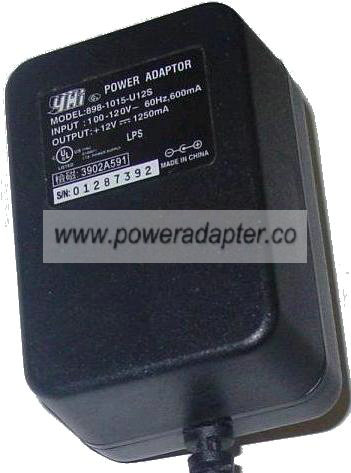 YHi 898-1015-U12S AC Adapter 12V 1250mA Power Supply HP Scaner