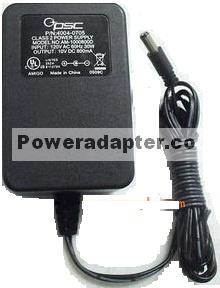 Amigo PSC AM-1000800D AC Adapter 10VDC 800mA (-) 2x5.5mm Datal