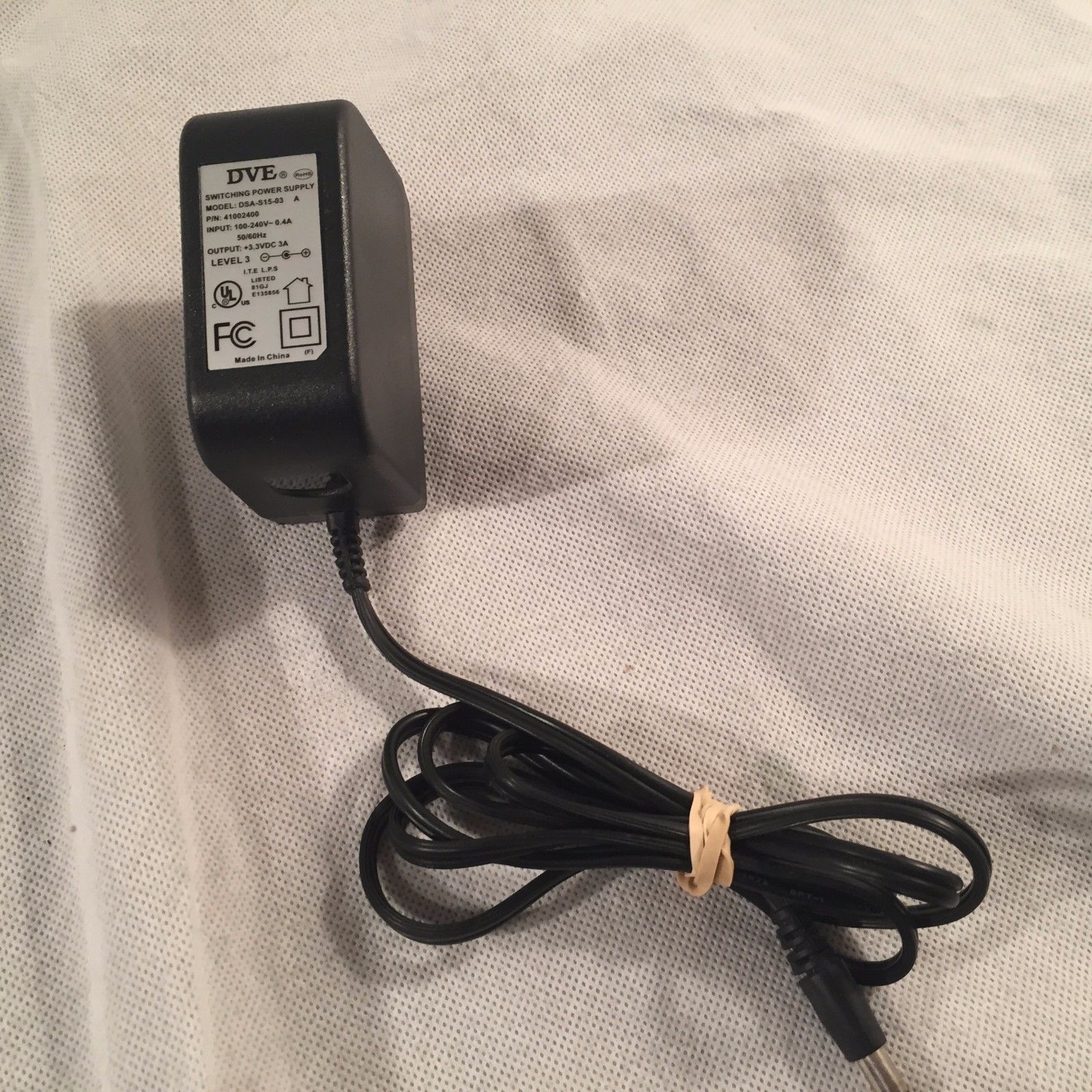 DVE DSA-S15-03 A AC ADAPTER 3.3VDC 3A Genuine SWITCHING AC ADAPT