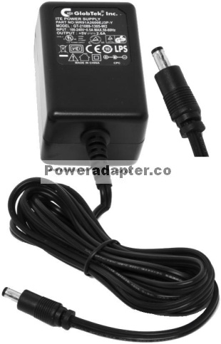 GlobTek GT-21089-1305-W2 AC ADAPTER 5VDC 2.6A POWER SUPPLY - Click Image to Close