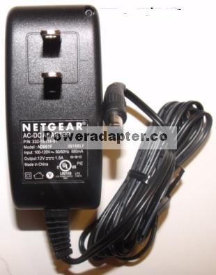 NETGEAR AD661F AC ADAPTER 12Vdc 1.5A 100 - 120VAC ~ 50/60Hz 6