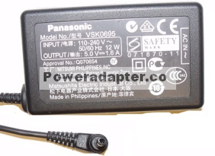 Panasonic VSK0695 AC ADAPTER 5VDC 1.6A SWITCHING POWER SUPPLY fo