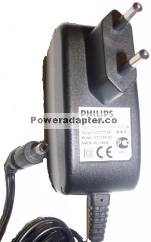 PHILIPS AY3197/00 AC ADAPTER 5VDC 2A Used 1.8 x 4 x 9.8 Straight
