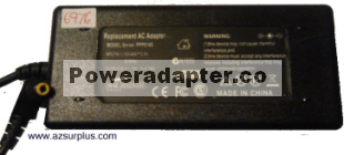 REPLACEMENT PPP014S AC ADAPTER 19VDC 4.74A Used 90 Degree Right