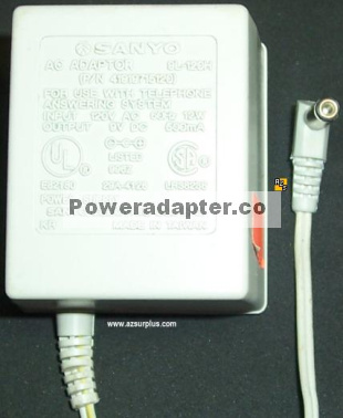 SANYO 9L-120H AC ADAPTER 9VDC 0.5A ANSWERING MACHINE POWER SUPPL