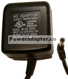 MC162-100050 AC ADAPTER 10V DC 500mA POWER SUPPLY for MP3 iPod S