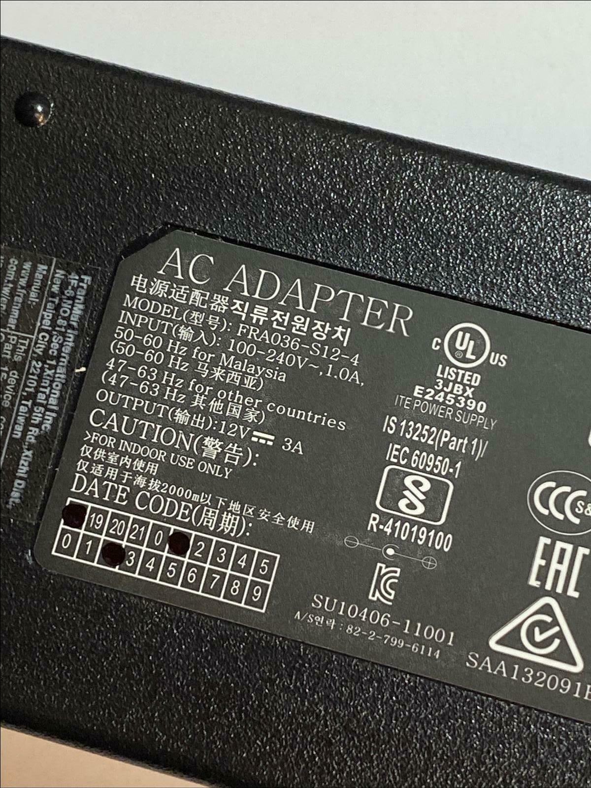 Replacement for 12V 3A LINEARITY1 ELECTRONICS Power ADAPTER MODEL LAD6019AB4 Type: Power Adapter Max. Output Power: