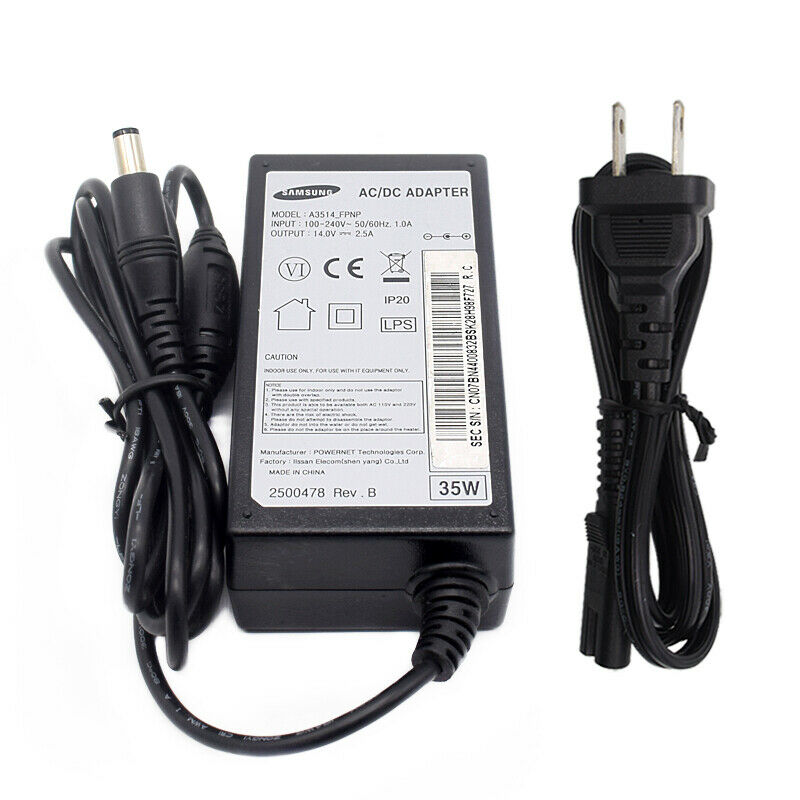 14V 2.5A Samsung A3514_FPNP Power AC Adapter charger Genuine 5.5mm*2.5mm MPN: A3514_FPNP Compatible Model: Univers