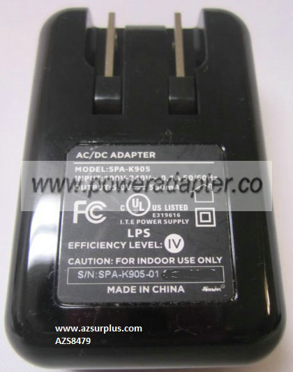 Blueant SPA-K905 5VDC 550mA 0.544A USB A female AC ADAPTER POWER