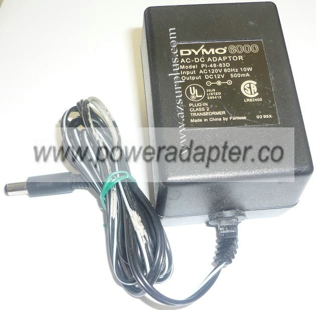 DYMO 6000 PI-48-83D AC ADAPTER 12VDC 500mA USED -(+) 2x5.5mm TRA