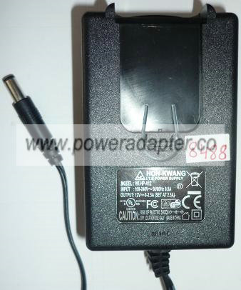 HON-KWANG HK-HP-A12 AC ADAPTER 12VDC 0-2.5A USED -(+) 2x5.5mm RO