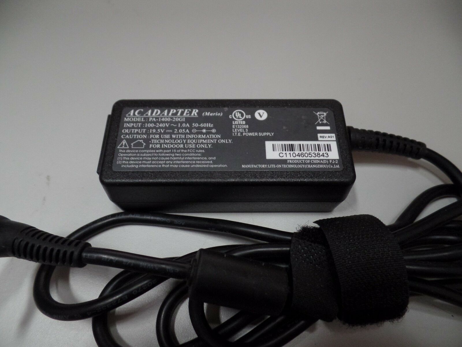 GENUINE MARIO ADAPTER CHARGER 19.5V 2.05A GOOGLE CHROMEBOOK CR-48 PA-1400-20GI Item Specification Manufacturer: Mario M